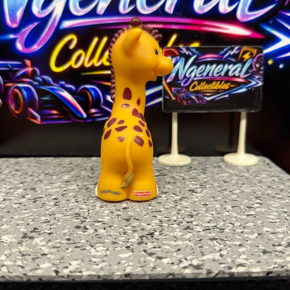 Fisher Price Little People Giraffe Yellow Brown Spot Zoo Safari Animal Toy 2002